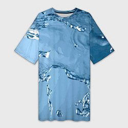 Женская длинная футболка Водные подтёки на стекле