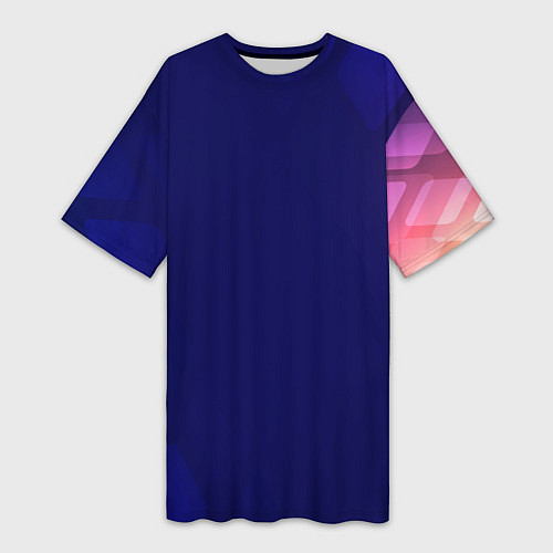 Женская длинная футболка Темно синий фон / 3D-принт – фото 1