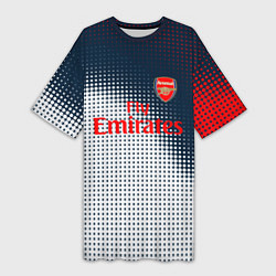 Женская длинная футболка Arsenal logo абстракция