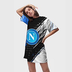 Футболка женская длинная Napoli Краска, цвет: 3D-принт — фото 2