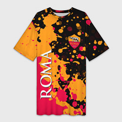 Футболка женская длинная Roma Краска, цвет: 3D-принт