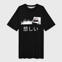 Женская длинная футболка Токийский Гуль аниме