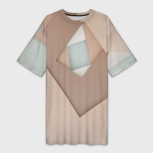 Женская длинная футболка Геометрические дыры в прямоугольниках / 3D-принт – фото 1