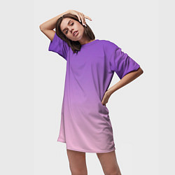 Футболка женская длинная Раннее утро, цвет: 3D-принт — фото 2