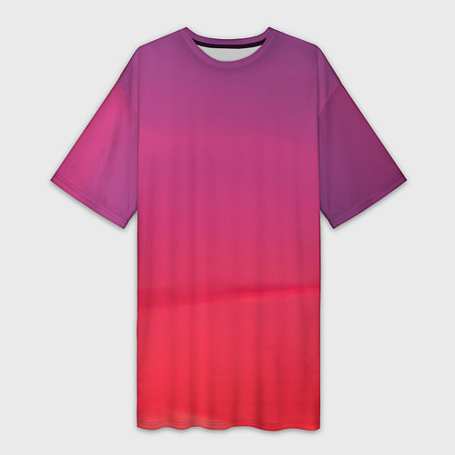 Женская длинная футболка Красное небо / 3D-принт – фото 1