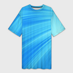 Женская длинная футболка Бирюзовые солнечные лучи