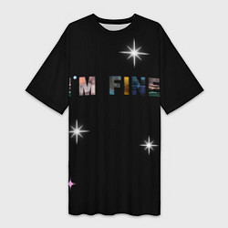 Женская длинная футболка Надпись