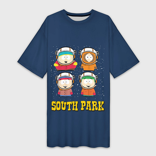Женская длинная футболка South park космонавты / 3D-принт – фото 1