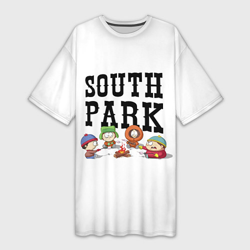 Женская длинная футболка South park кострёр / 3D-принт – фото 1