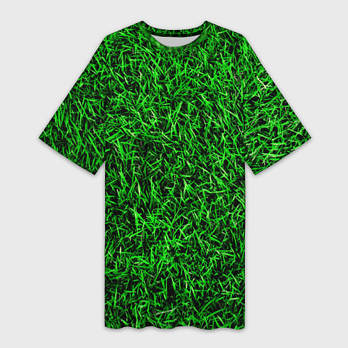 Женская длинная футболка Трава / 3D-принт – фото 1