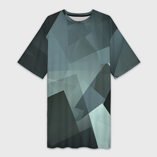 Женская длинная футболка Геометрия / 3D-принт – фото 1