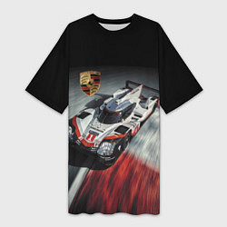Женская длинная футболка Porsche - racing team - motorsport