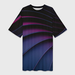 Женская длинная футболка Спиральные тёмные пластины