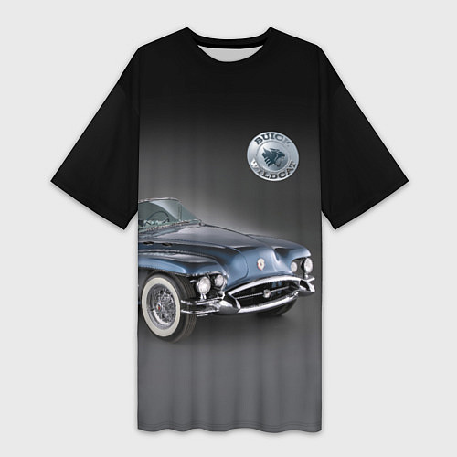 Женская длинная футболка Buick Wildcat - cabriolet / 3D-принт – фото 1