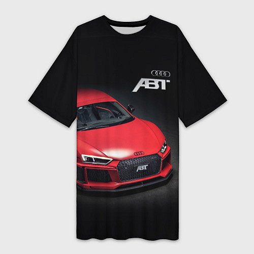 Женская длинная футболка Audi quattro ABT autotuning / 3D-принт – фото 1