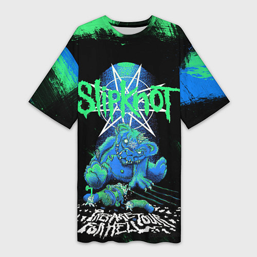 Женская длинная футболка Slipknot monster / 3D-принт – фото 1