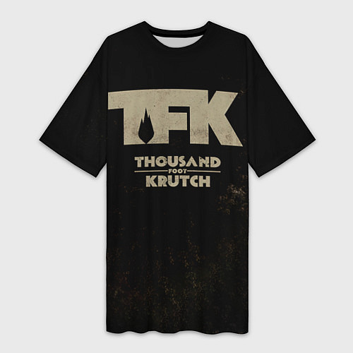 Женская длинная футболка TFK - Thousand Foot Krutch / 3D-принт – фото 1
