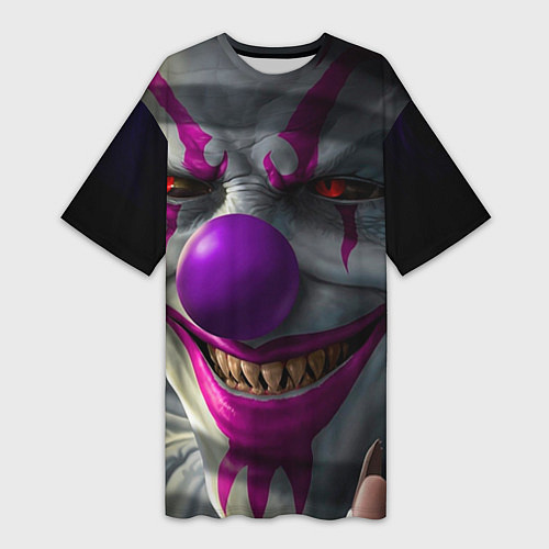 Женская длинная футболка Free Fire - Клоун / 3D-принт – фото 1