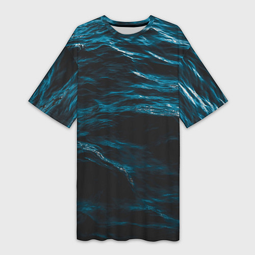 Женская длинная футболка Глубокое море / 3D-принт – фото 1