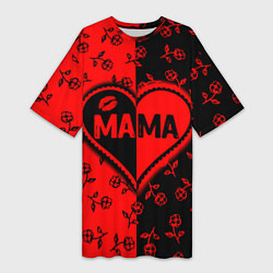 Женская длинная футболка Мама в сердце