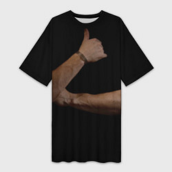 Женская длинная футболка Руки в темноте