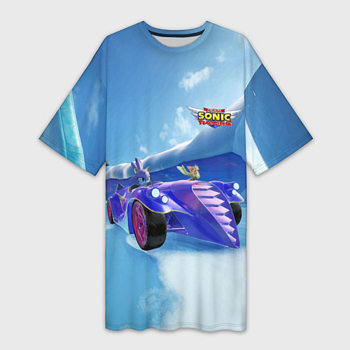 Женская длинная футболка Blaze the Cat - Team Sonic racing / 3D-принт – фото 1