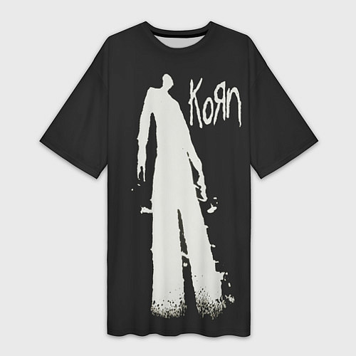 Женская длинная футболка Korn print / 3D-принт – фото 1
