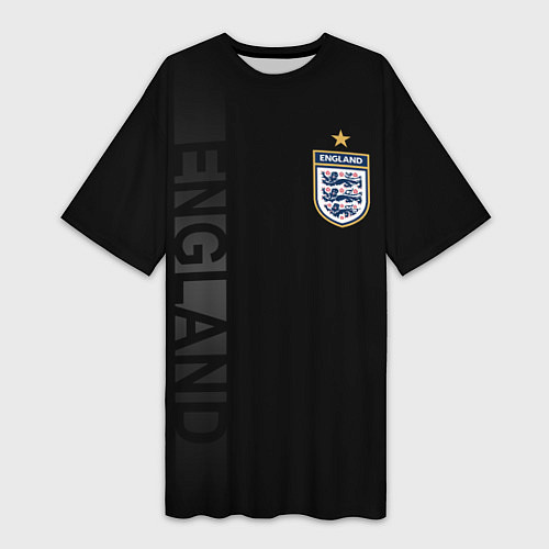 Женская длинная футболка Сборная Англии боковая полоса / 3D-принт – фото 1