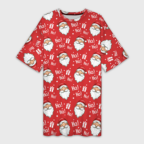 Женская длинная футболка Дед Мороз - Санта Клаус / 3D-принт – фото 1
