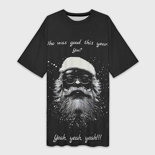 Женская длинная футболка Who was good / 3D-принт – фото 1