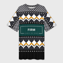 Женская длинная футболка FIRM ретро свитер