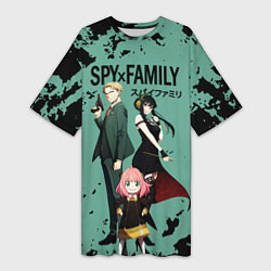 Женская длинная футболка Spy family characters