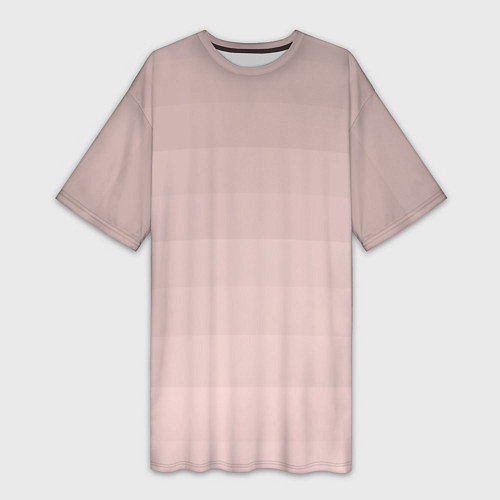 Женская длинная футболка Монохромный полосатый розовато-бежевый / 3D-принт – фото 1