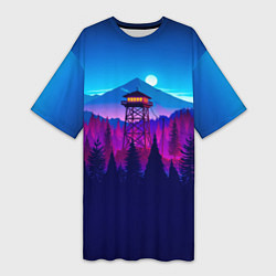 Женская длинная футболка Firewatch