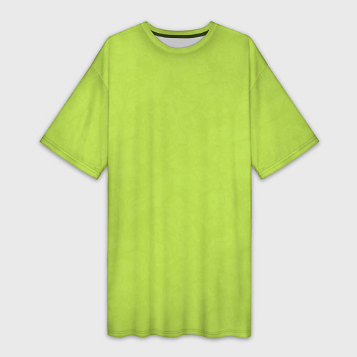 Женская длинная футболка Текстурированный ярко зеленый салатовый / 3D-принт – фото 1