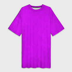 Женская длинная футболка Неоновый розово-сиреневый текстурированный