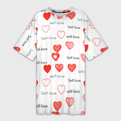 Женская длинная футболка Self love
