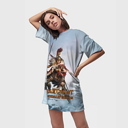 Футболка женская длинная Titan Quest - Anniversary Edition, цвет: 3D-принт — фото 2