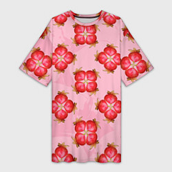 Женская длинная футболка Красный фрукт