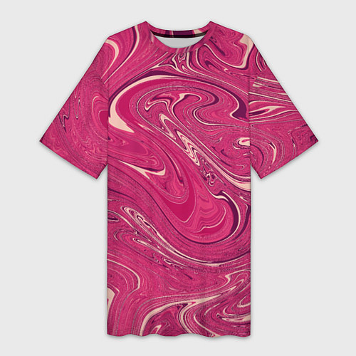 Женская длинная футболка Яркая волна / 3D-принт – фото 1