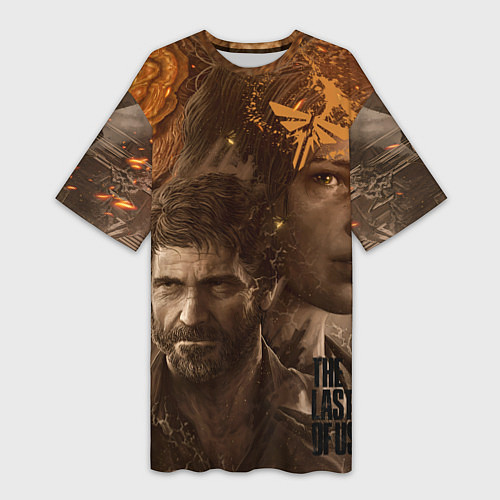 Женская длинная футболка Джоэл и Элли - The Last of Us / 3D-принт – фото 1