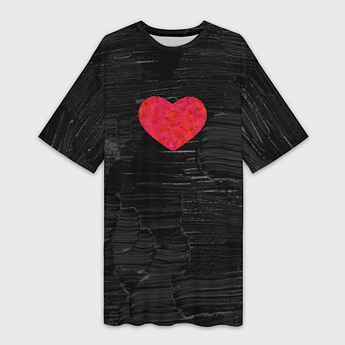Женская длинная футболка Black Valentin / 3D-принт – фото 1