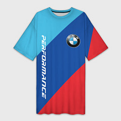 Женская длинная футболка Bmw - m colors