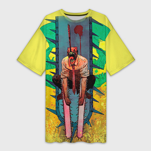 Женская длинная футболка Тацуки Фудзимота / 3D-принт – фото 1