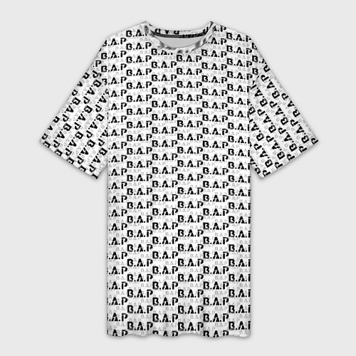 Женская длинная футболка B A P pattern logo / 3D-принт – фото 1