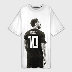Футболка женская длинная 10 Leo Messi, цвет: 3D-принт