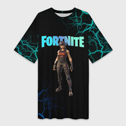 Футболка женская длинная Renegade Raider Fortnite, цвет: 3D-принт