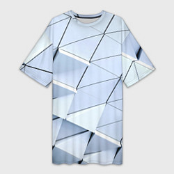 Женская длинная футболка Metalic triangle stiil