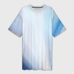 Женская длинная футболка Светлые синие и голубые волны