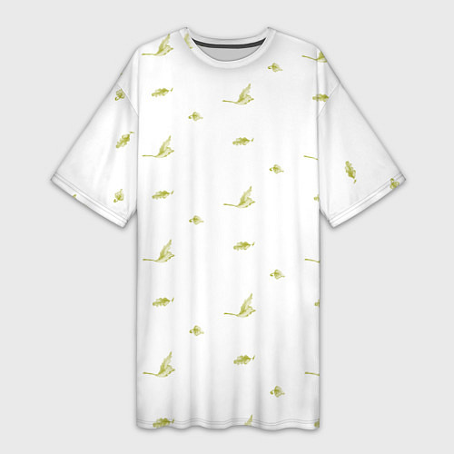 Женская длинная футболка Падающие листья / 3D-принт – фото 1
